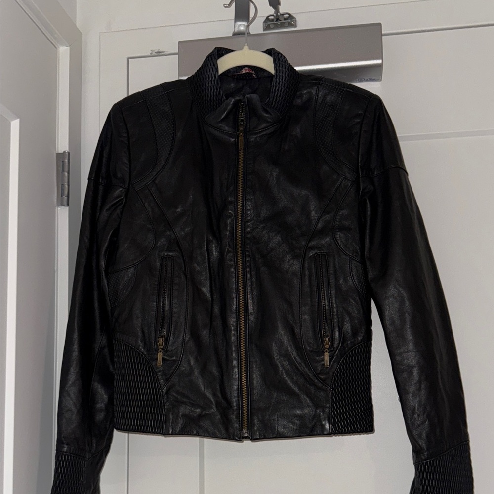 Women's Black Leather Jacket